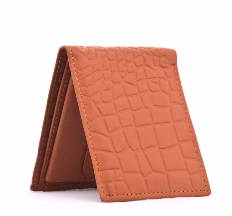 Croc-Texture Leather Wallet