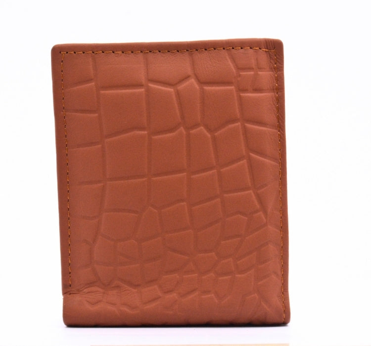 Croc-Texture Leather Wallet