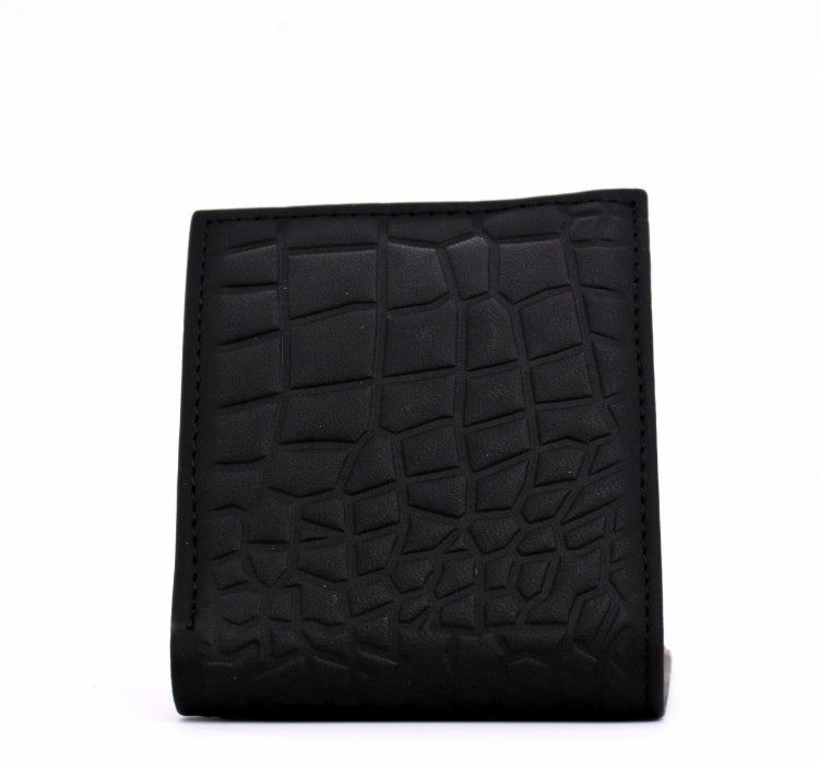 Croc-Texture Leather Wallet