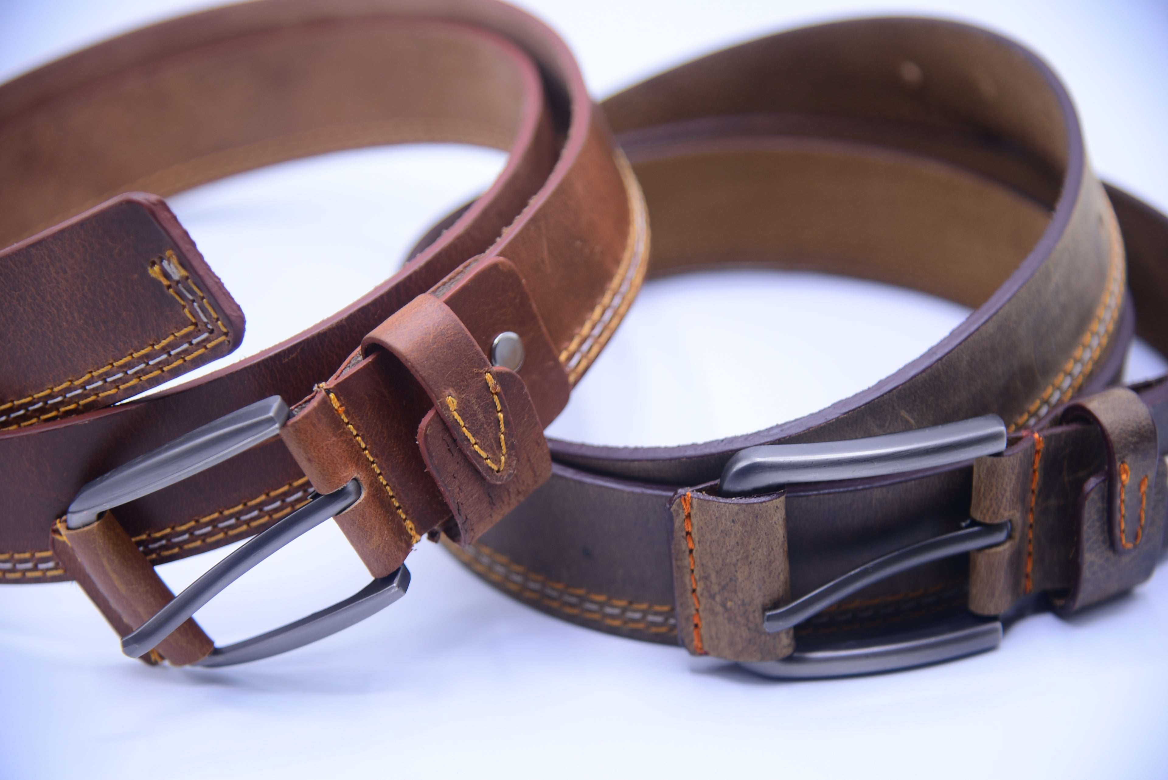 Vintage Full-Grain Leather Belt