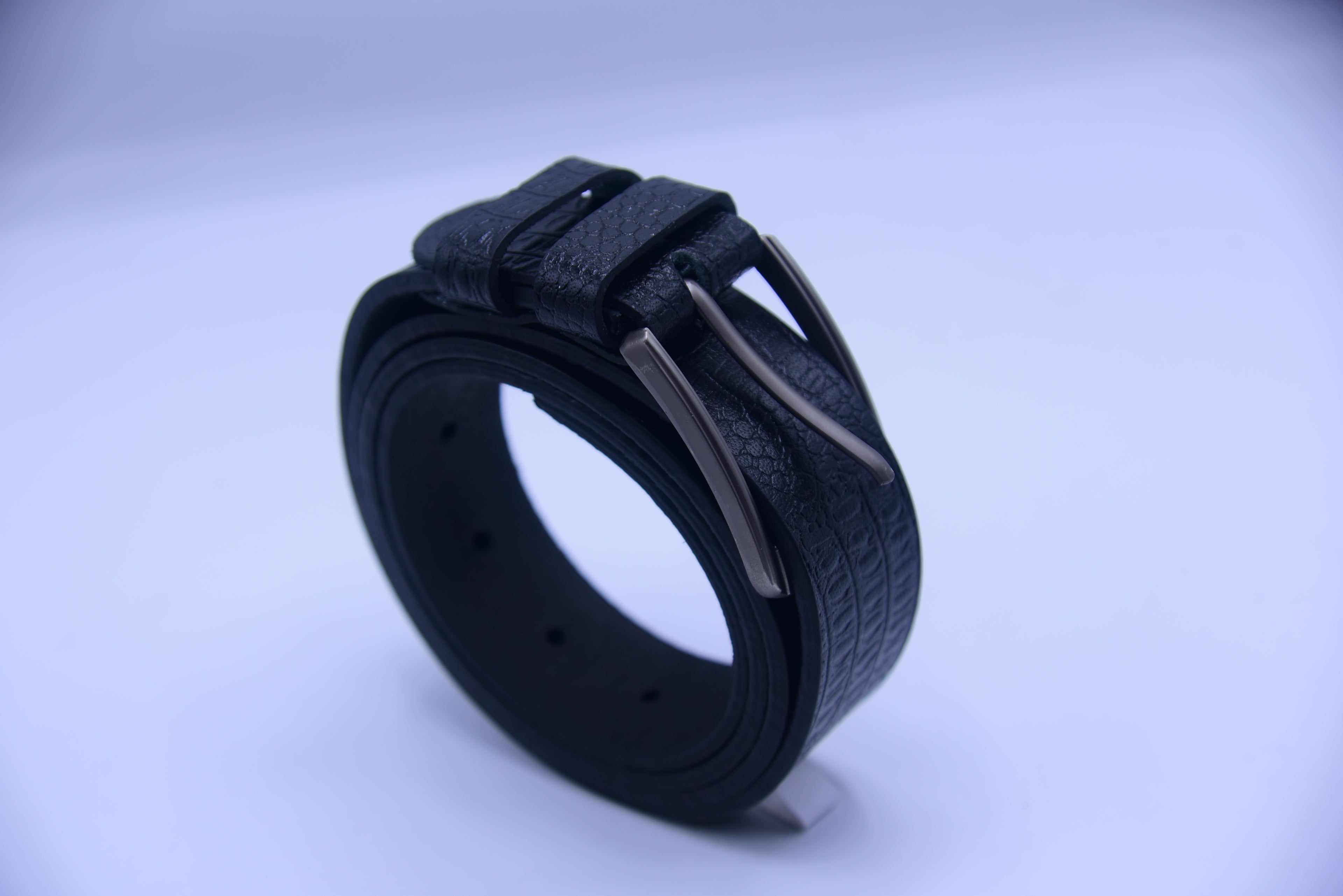 Genuine Crocodile Embossed Belt