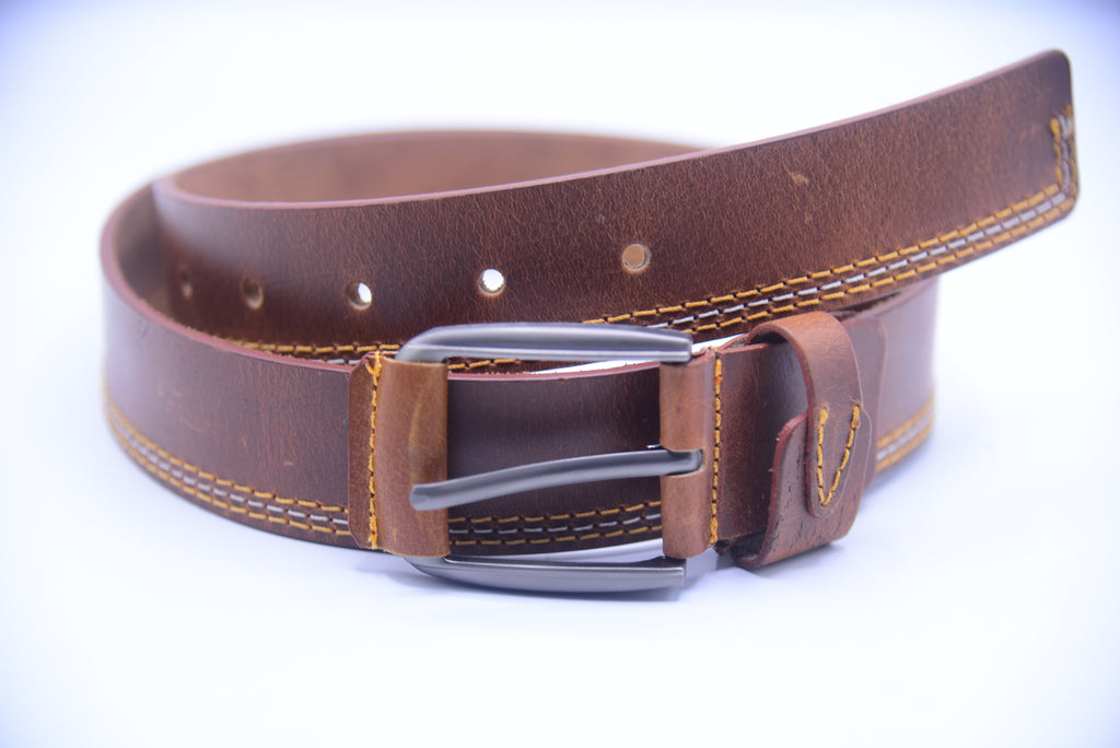 Vintage Full-Grain Leather Belt