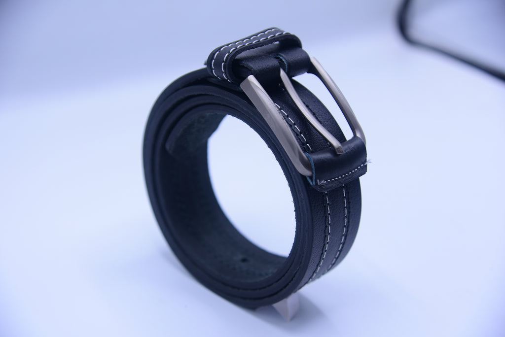 Stitched Classic Full-Grain Leather Belt