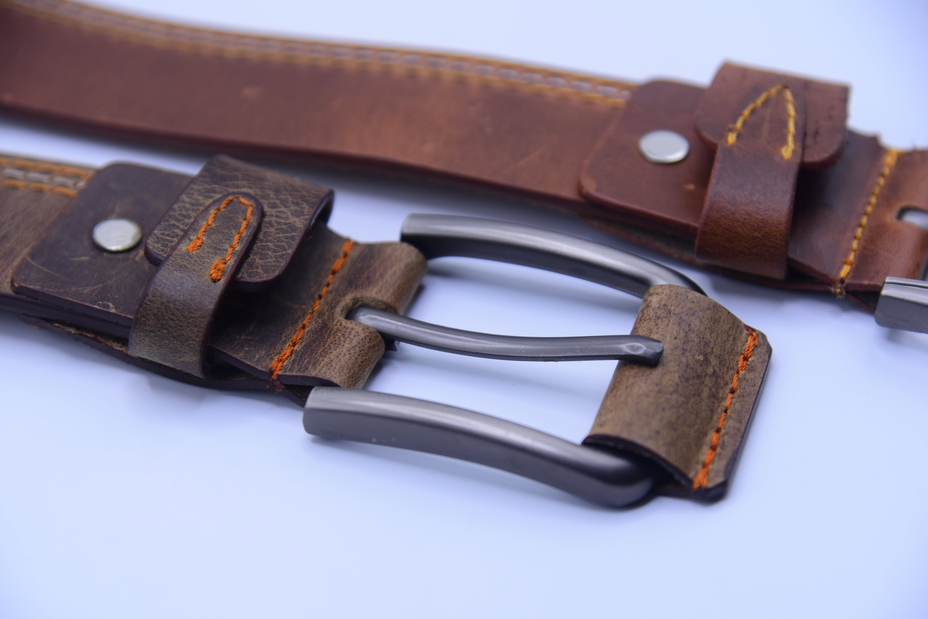 Vintage Full-Grain Leather Belt