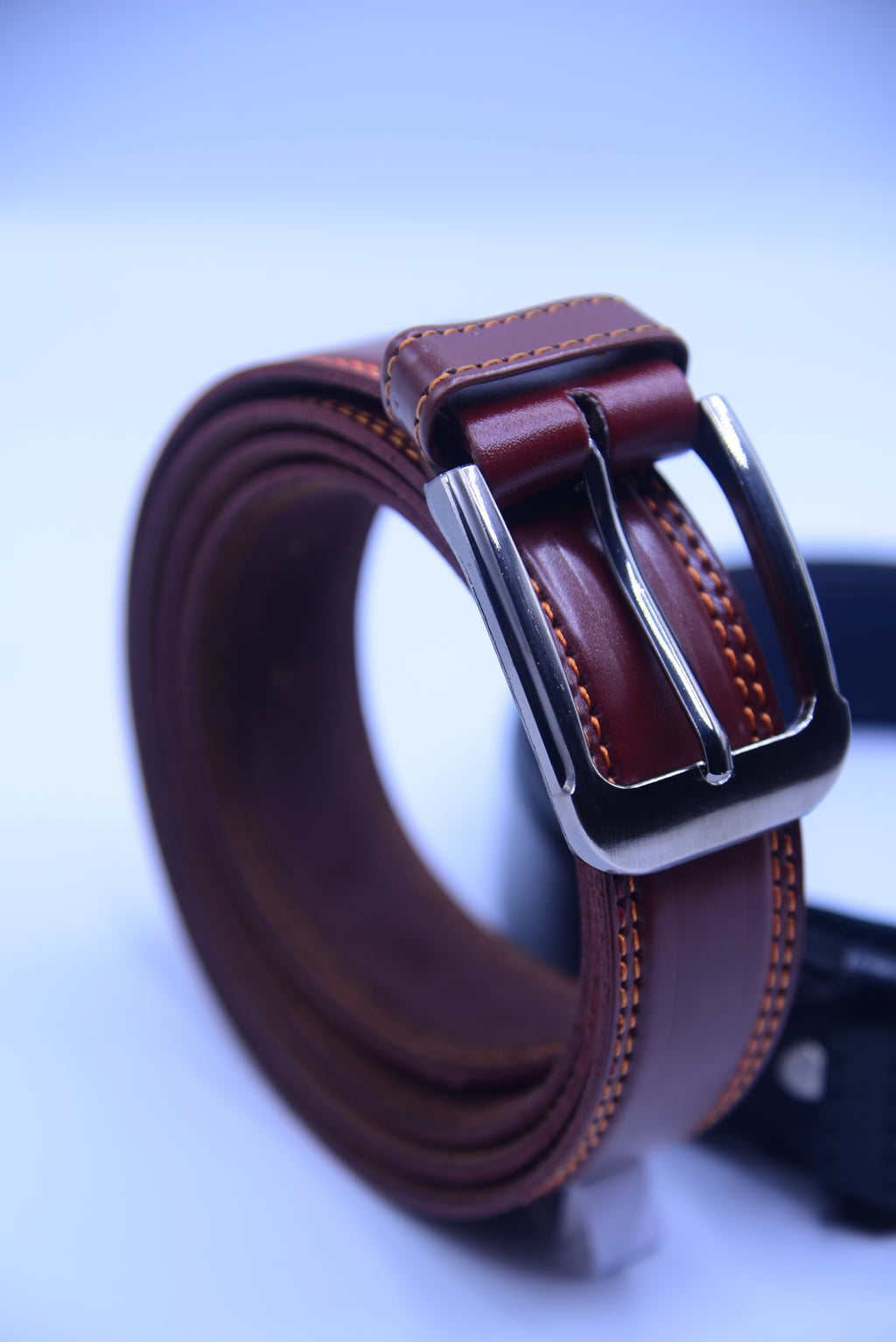 Double Stitch Leather Belt