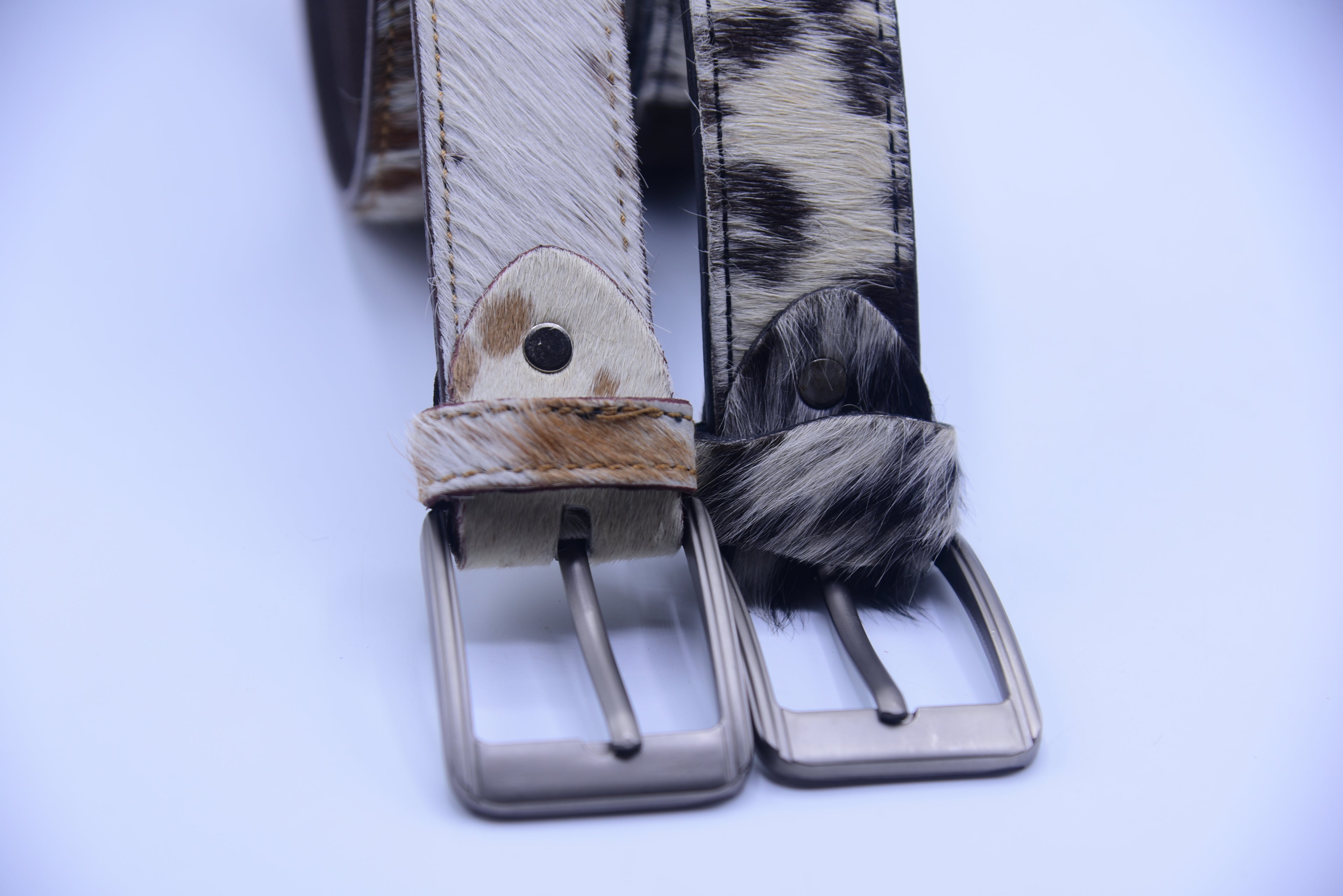 Premium Hair-On Hide Leather Belt