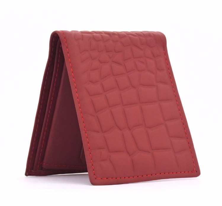 Croc-Texture Leather Wallet