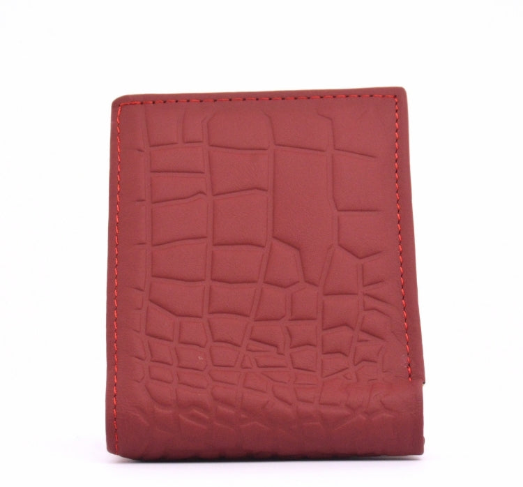 Croc-Texture Leather Wallet