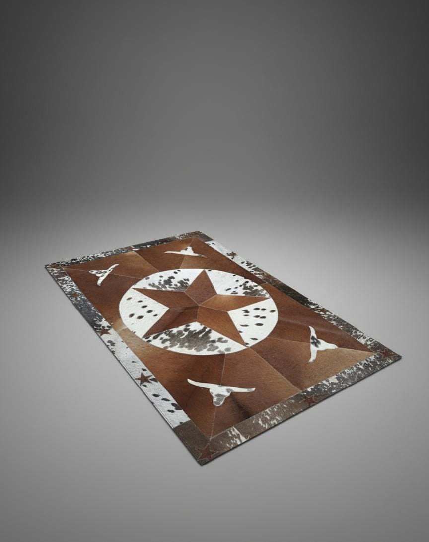 Western Star Cowhide Accent Rug