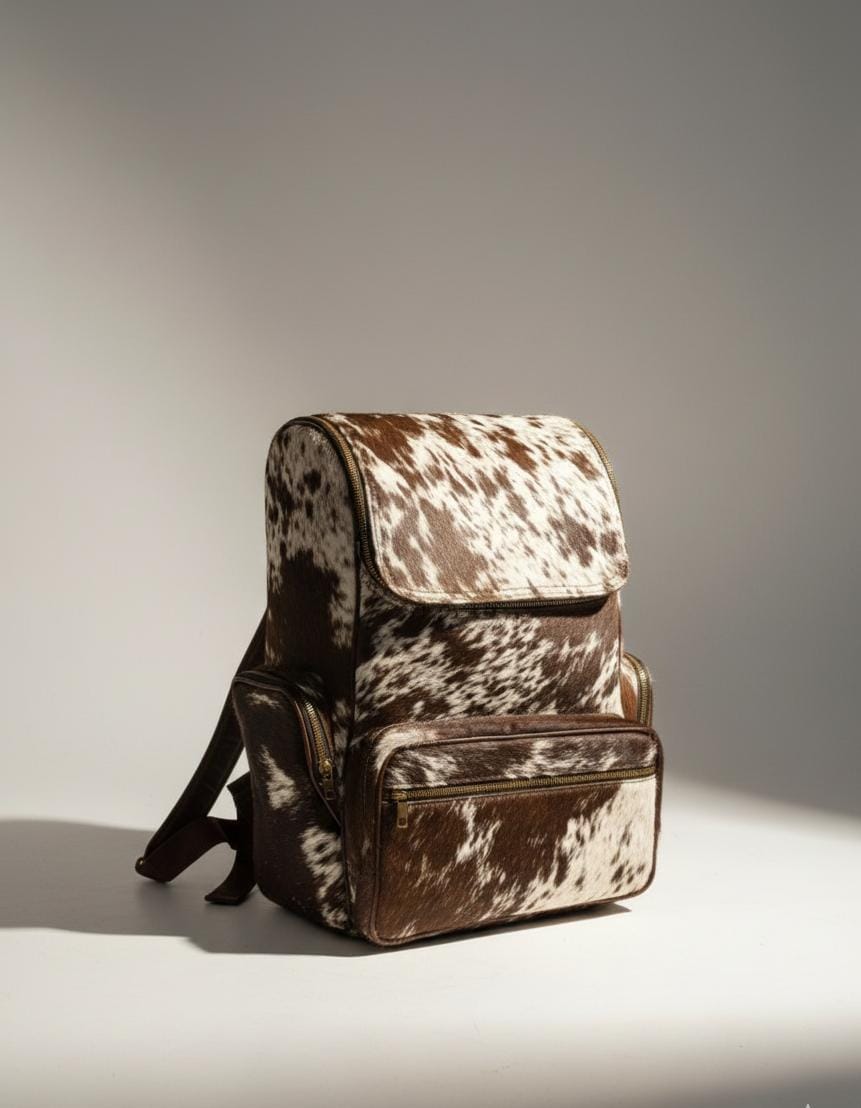 Premium Hair-On Leather Backpack